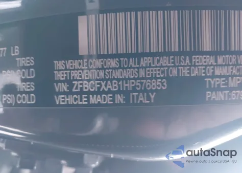 2017 Fiat 500X Pop Fwd from USA, damaged, VIN ZFBCFXAB1HP576853